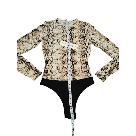 NWT RONNY KOBO SABRA SNAKESKIN BODYSUIT SIZE XS - Picture 5 of 9